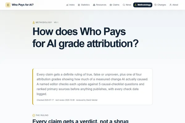 Screenshot of whopaysforai.org